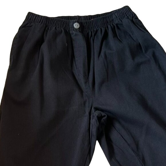 Woman Within Classic Fit Jeans Size 16W Black Cotton Pants Elastic Waist Pull On - Picture 2 of 10